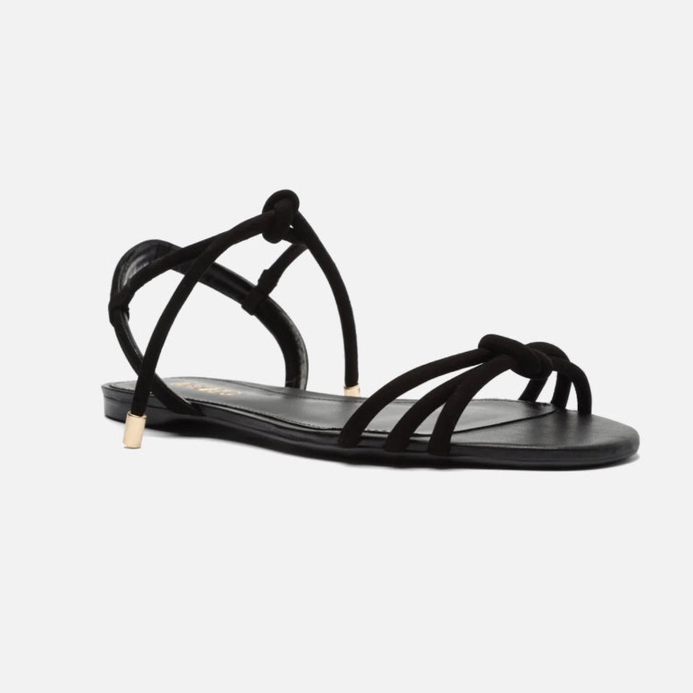 AREZZO Camila Flat Sandal IN black size 40